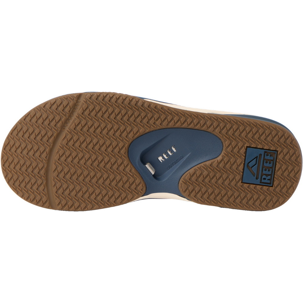 2026 Reef Mens Fanning Flip Flops CJ9043 - Navy / Oat